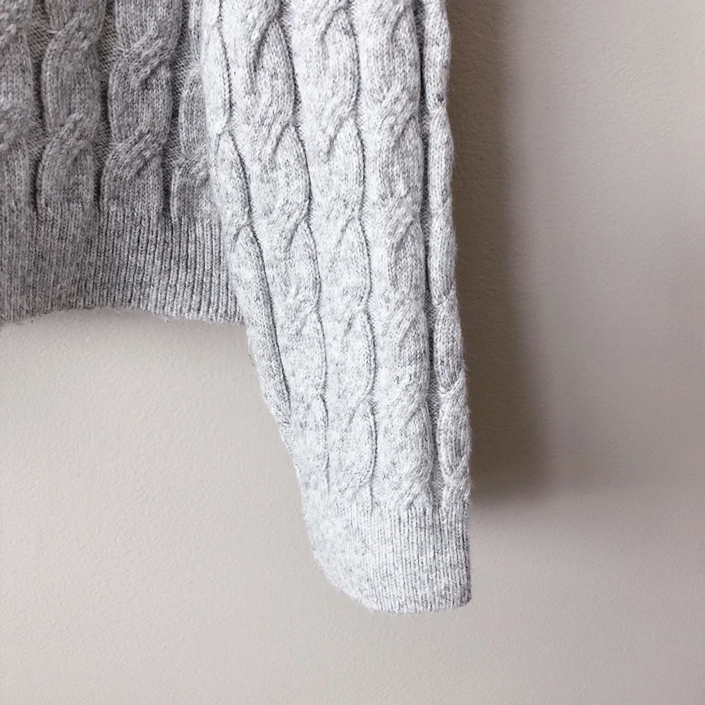 ❗SOLD ❗ Michael Kors Grey cardigan LG cable knit women's sweater - Picture 13 of 14